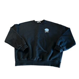 ANOTHER In Seoul Classic Men's Black Sweatshirt with Smile Logo Size Large